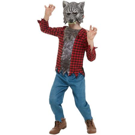 Weerwolf Kostuum | Hongerige Weerwolf Volle Maan | Jongen | Large | Halloween | Verkleedkleding